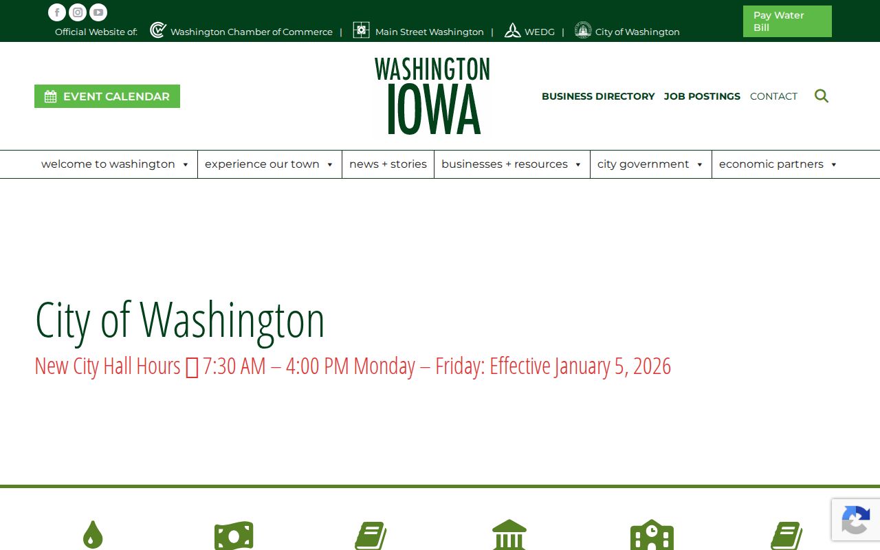 Washington County criminal records at Washington city government